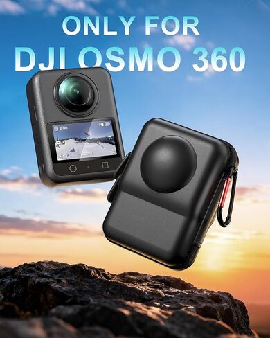 حقيبة حمل ProCase متوافقة مع DJI OSMO 360، حقيبة تخزين صغيرة محمولة من مادة EVA الصلبة، غطاء حماية للسفر مع حزام معصم وحلقة تسلق لملحقات Osmo360 (الجراب فقط) in Kuwait
