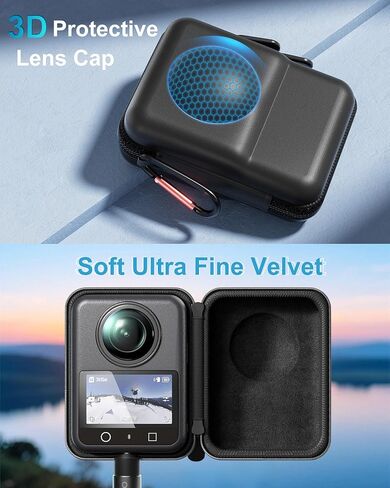 حقيبة حمل ProCase متوافقة مع DJI OSMO 360، حقيبة تخزين صغيرة محمولة من مادة EVA الصلبة، غطاء حماية للسفر مع حزام معصم وحلقة تسلق لملحقات Osmo360 (الجراب فقط) in Kuwait