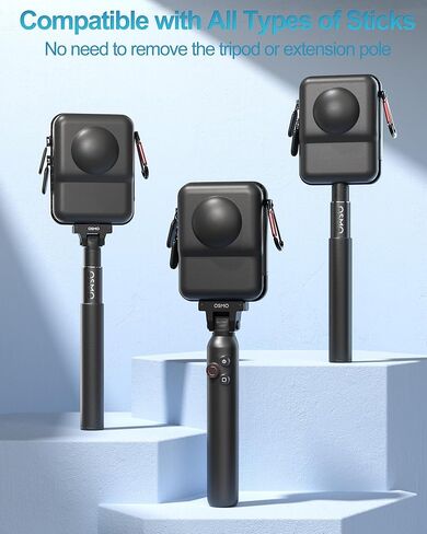 حقيبة حمل ProCase متوافقة مع DJI OSMO 360، حقيبة تخزين صغيرة محمولة من مادة EVA الصلبة، غطاء حماية للسفر مع حزام معصم وحلقة تسلق لملحقات Osmo360 (الجراب فقط) in Kuwait