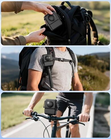 حقيبة حمل ProCase متوافقة مع DJI OSMO 360، حقيبة تخزين صغيرة محمولة من مادة EVA الصلبة، غطاء حماية للسفر مع حزام معصم وحلقة تسلق لملحقات Osmo360 (الجراب فقط) in Kuwait
