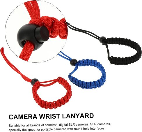 3pcs Multi-Function Wrist Strap Cameras Hand Lanyard for Binoculars and More High Toughness and Wear Resistance Red Black in Saudi Arabia