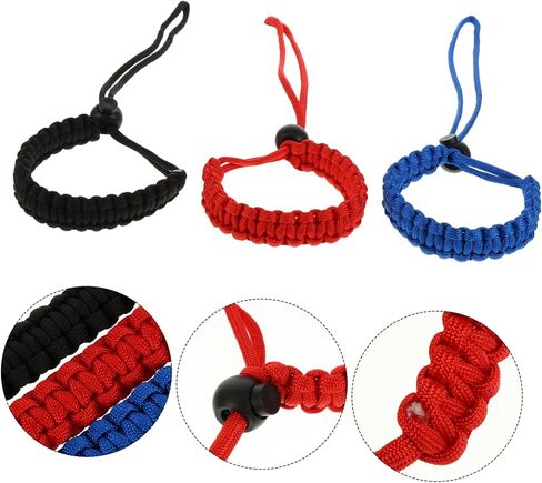 3pcs Multi-Function Wrist Strap Cameras Hand Lanyard for Binoculars and More High Toughness and Wear Resistance Red Black in Saudi Arabia