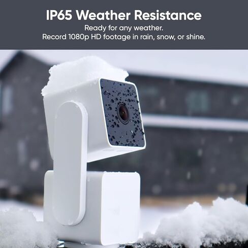 كاميرا WYZE Cam Pan v3، داخلية/خارجية IP65-Rated 1080p Pan/Tilt/Zoom Wi-Fi Smart Home Security Camera مع رؤية ليلية ملونة، صوت ثنائي الاتجاه، متوافق مع Alexa وGoogle Assistant (متجدد) in Kuwait