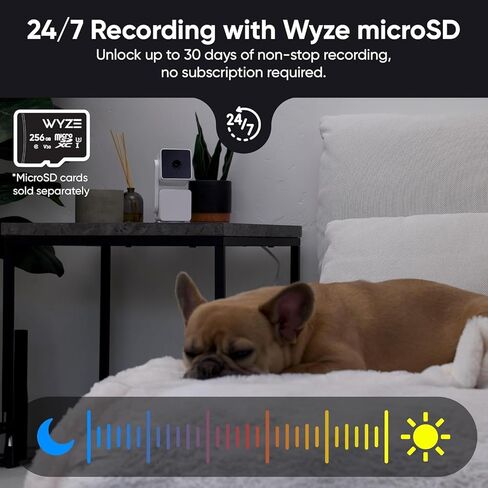 كاميرا WYZE Cam Pan v3، داخلية/خارجية IP65-Rated 1080p Pan/Tilt/Zoom Wi-Fi Smart Home Security Camera مع رؤية ليلية ملونة، صوت ثنائي الاتجاه، متوافق مع Alexa وGoogle Assistant (متجدد) in Kuwait