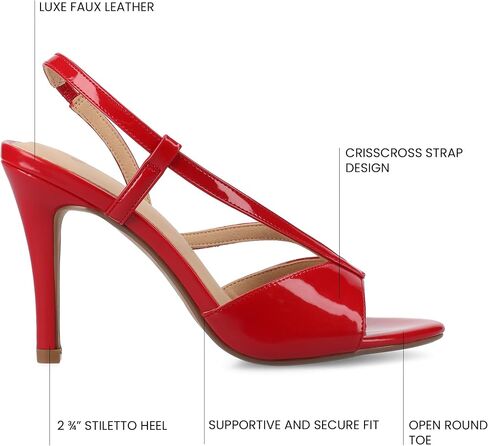 Journee Womens cushioned footbed and Varra Faux Leather Stiletto Heels in Saudi Arabia