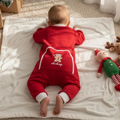 Merqwadd Baby Christmas Outfit صبي فتاة سانتا كوكيز سحاب نيسيي الرضع عيد الميلاد رومبير بذلة in Kuwait