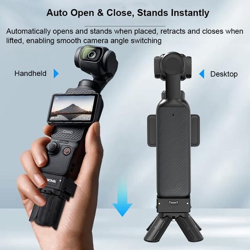 حامل ثلاثي القوائم مثبت لـ DJI Pocket 3 كاميرا Gimbal مثبت سطح المكتب حامل ثلاثي القوائم مع منفذ شحن كامل الوظائف من النوع C in Kuwait