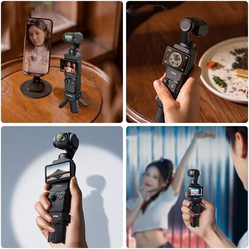 حامل ثلاثي القوائم مثبت لـ DJI Pocket 3 كاميرا Gimbal مثبت سطح المكتب حامل ثلاثي القوائم مع منفذ شحن كامل الوظائف من النوع C in Kuwait