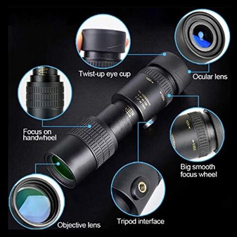Monocular Telescopes, 4K 10-300X40mm Super Telephoto Zoom Monocular Telescope for Adult Bird Watching Outdoor Travel Sightseeing in Saudi Arabia