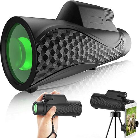 High Power Binoculars, Monocular Telescope High Power for Adults, 10X42 High Definition Monoculars for Bird Watching, BAK4 Prism, Portable Monocular Scope with Smartphone Holder and Tripod in Saudi Arabia