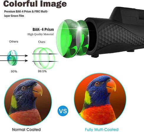 High Power Binoculars, Monocular Telescope High Power for Adults, 10X42 High Definition Monoculars for Bird Watching, BAK4 Prism, Portable Monocular Scope with Smartphone Holder and Tripod in Saudi Arabia