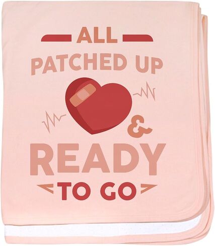 بطانية الأطفال من CafePress Open Heart Survivor All Patch، قماط فائق النعومة لحديثي الولادة in Kuwait