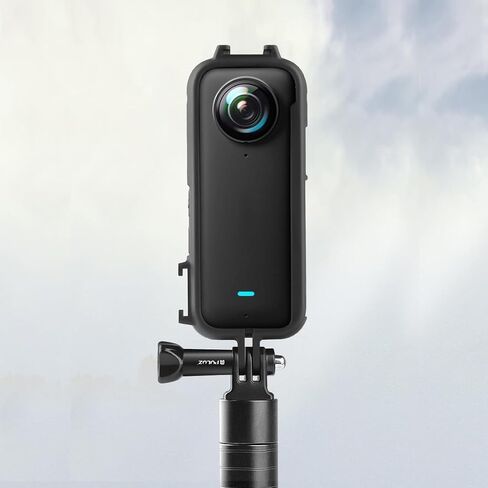إطار حماية بلاستيكي من البلاستيك لجهاز Insta360 X4 Cold Shoe PC مع حامل محول ومسمار (أسود) in Saudi Arabia