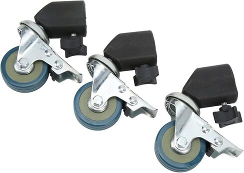 Zerodis Light Stand Casters Booms & Stands مجموعة عجلات العجلات مع الفرامل وشظايا القفل لمجموعة قفل التثبيت المزدوج للحوامل الثلاثية للضوء والتصوير الفوتوغرافي in Kuwait