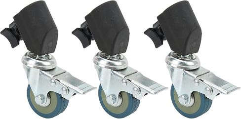 Zerodis Light Stand Casters Booms & Stands مجموعة عجلات العجلات مع الفرامل وشظايا القفل لمجموعة قفل التثبيت المزدوج للحوامل الثلاثية للضوء والتصوير الفوتوغرافي in Kuwait