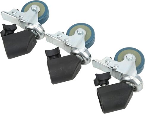 Zerodis Light Stand Casters Booms & Stands مجموعة عجلات العجلات مع الفرامل وشظايا القفل لمجموعة قفل التثبيت المزدوج للحوامل الثلاثية للضوء والتصوير الفوتوغرافي in Kuwait