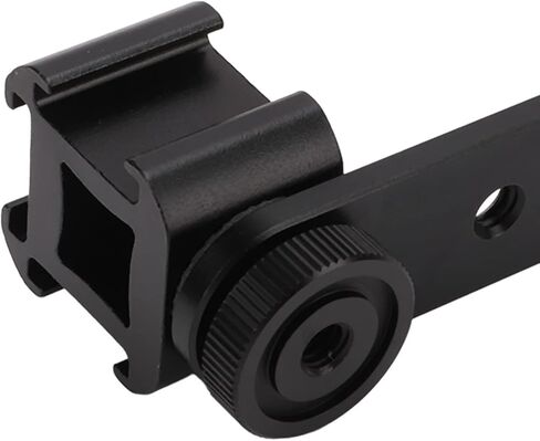 Zerodis حامل الأحذية الباردة مثبتات محول عدة سبائك الألومنيوم حامل قوس تمديد حامل تصميم مجوف Monopod مثبت لضوء LED ميكروفون الحذاء البارد الثلاثي (أسود) in Kuwait