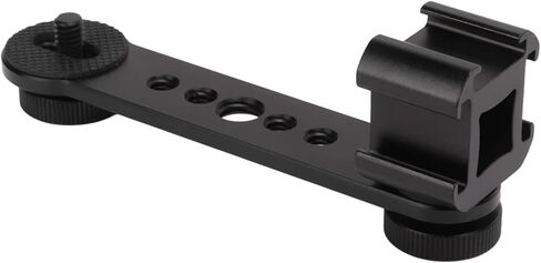 Zerodis حامل الأحذية الباردة مثبتات محول عدة سبائك الألومنيوم حامل قوس تمديد حامل تصميم مجوف Monopod مثبت لضوء LED ميكروفون الحذاء البارد الثلاثي (أسود) in Kuwait