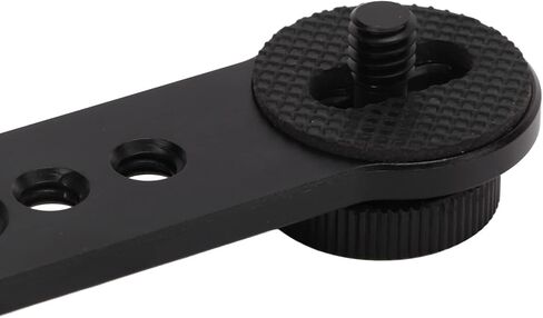 Zerodis حامل الأحذية الباردة مثبتات محول عدة سبائك الألومنيوم حامل قوس تمديد حامل تصميم مجوف Monopod مثبت لضوء LED ميكروفون الحذاء البارد الثلاثي (أسود) in Kuwait