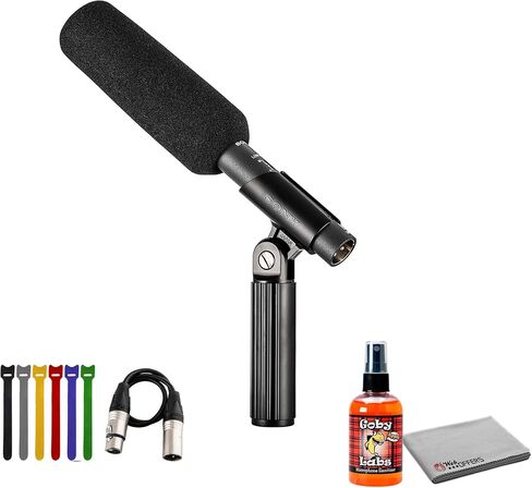 ميكروفون Sony ECM-673 صغير الحجم - ميكروفون مكثف كهربائي XLR خفيف الوزن للأفلام والبث والمقابلات والتقاط الصوت الميداني + روابط الكابلات + منظف الميكروفون + قطعة قماش من الألياف الدقيقة (متجدد) in Saudi Arabia