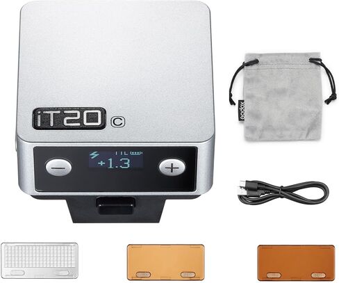 GODOX iT20C Mini Camera Flash iT20 لكاميرات Canon مع قياس TTL التلقائي 1.5 ثانية إعادة التدوير 700 ومضة بطارية ليثيوم مدمجة مع مرشحات ناشرة مغناطيسية متوافقة مع كاميرا Canon عديمة المرآة، فضي in Saudi Arabia