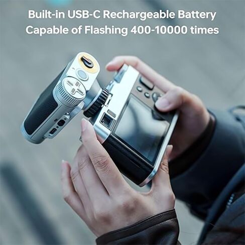 Gugxiom Retro Flash for Camera, 24W / s 0.2-1.5s Recycle Small Cam Flash with 7 Levels, S1/S2 Optical Control, GN12 On Camera Flash, Single Shoe Mount in Saudi Arabia
