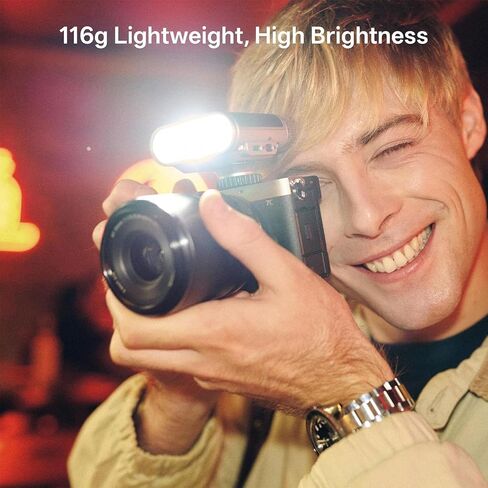 Gugxiom Retro Flash for Camera, 24W / s 0.2-1.5s Recycle Small Cam Flash with 7 Levels, S1/S2 Optical Control, GN12 On Camera Flash, Single Shoe Mount in Saudi Arabia