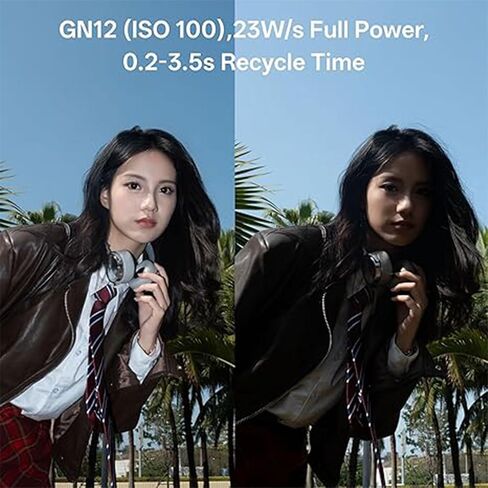 Gugxiom Retro Flash for Camera, 24W / s 0.2-1.5s Recycle Small Cam Flash with 7 Levels, S1/S2 Optical Control, GN12 On Camera Flash, Single Shoe Mount in Saudi Arabia