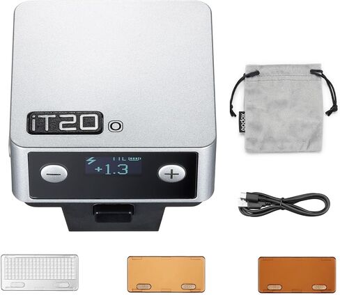 فلاش كاميرا GODOX IT20 O TTL صغير مع قياس تلقائي TTL 1.5 ثانية إعادة تدوير 700 ومضة بطارية ليثيوم مدمجة مع مرشحات ناشرة مغناطيسية متوافقة مع كاميرات أوليمبوس (فضي) in Saudi Arabia