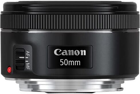 Canon EF 50mm f/1.8 STM Lens| Compact Standard Prime with Bright f/1.8 Aperture & Smooth STM Autofocus| For Portraits, Low-Light, & Everyday Photography (0570C002) + Adapter EF-EOS R + Bag + 64GB Card in Saudi Arabia