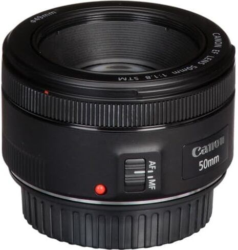 Canon EF 50mm f/1.8 STM Lens| Compact Standard Prime with Bright f/1.8 Aperture & Smooth STM Autofocus| For Portraits, Low-Light, & Everyday Photography (0570C002) + Adapter EF-EOS R + Bag + 64GB Card in Saudi Arabia