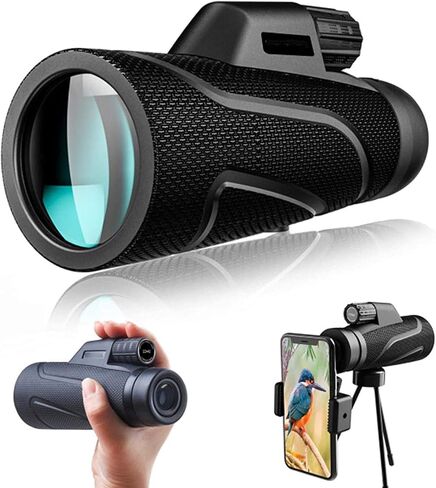 Monocular Telescope, 10x42 Monocular Telescope, High Power BAK4 Prism Lens Monocular Compact HD Life Waterproof Monocular with Smartphone Adapter and Tripod for Adult Bird Watching Outdoor in Saudi Arabia