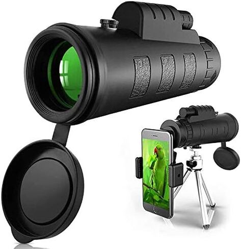 40X60 Monocular Telescope with Mobile Phone Tripod Holder, Clear Night Telescope for Adult Bird Watching Outdoor Travel Sightseeing in Saudi Arabia