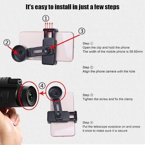 40X60 Monocular Telescope with Mobile Phone Tripod Holder, Clear Night Telescope for Adult Bird Watching Outdoor Travel Sightseeing in Saudi Arabia