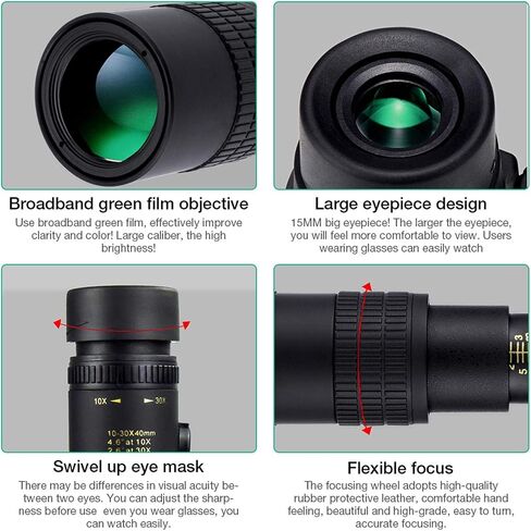 Monocular Telescope, 4K 10-300 x 40 mm Super Telephoto Zoom Monocular Telescope, HD Telescope with Phone Holder and Tripod for Adult Bird Watching Outdoor Travel Sightseeing in Saudi Arabia