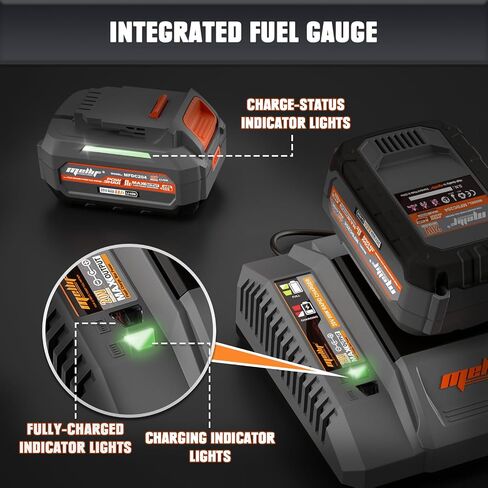 Mellif 20V 4.0 Battery & Fast Charger Kit, Compatible with DeWalt Power Tools, 10C / 40Amps, Replacement Li-Ion Battery with Smart Charging, Extreme Weather & Shock Resistant (Gray for Dewalt) in Saudi Arabia