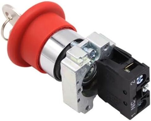 XB2BS142C Key Released 1N/C Red Emergency Stop Mushroom Push Button(1pcs) in Saudi Arabia