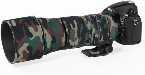 معطف مقاوم للماء مموه لعدسة مطاردة الطيور لـ Sigma 150-600mm F5-6.3 DG OS HSM غطاء حماية للعدسة الرياضية المقاومة للمطر الإصدار III (أسود ظل) in Kuwait