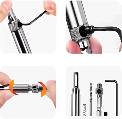 3pcs Self Centering Hinge Drill Bit Set High-Speed Steel Woodworking Door Window Hinge Drill Bit Positioning Hole Opener in Saudi Arabia