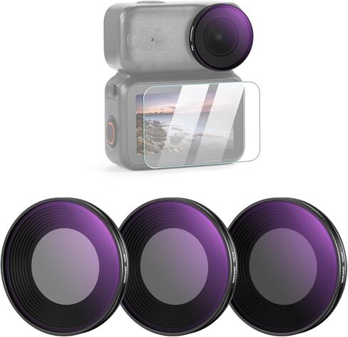 مجموعة مرشح NEEWER ND متوافقة مع DJI Osmo Nano (ND8/16/32)، عدسة كاميرا الحركة اللولبية، مرشح كثافة محايدة، ملحقات تصوير زجاجية بصرية متعددة الطبقات مع واقي شاشة، 3 عبوات in Saudi Arabia