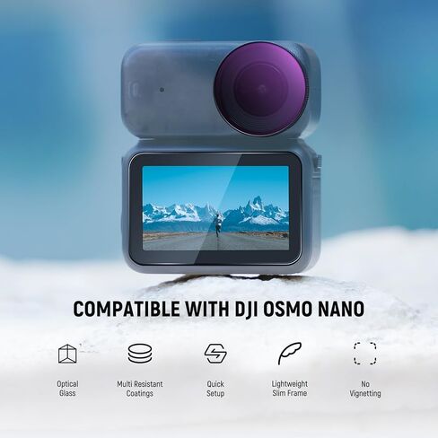 مجموعة مرشح NEEWER ND متوافقة مع DJI Osmo Nano (ND8/16/32)، عدسة كاميرا الحركة اللولبية، مرشح كثافة محايدة، ملحقات تصوير زجاجية بصرية متعددة الطبقات مع واقي شاشة، 3 عبوات in Saudi Arabia
