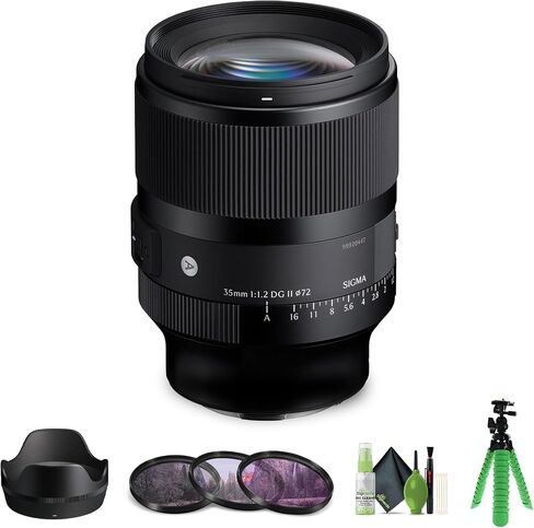 Sigma 35mm f/1.2 DG II Art Lens L-Mount (370969) Bundle. The Ideal Lens for Professional Portraits, Weddings Indoor/Outdoor Adventure, Wildlife, Travel, Sarfari, Photography use + Accessories in Saudi Arabia