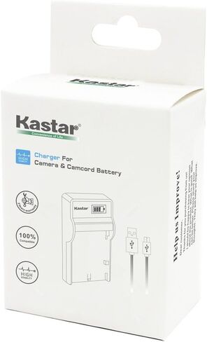 Kastar شاحن LCD رفيع لكاميرات Canon BP-2L12 BP-2L13 BP-2L14 BP-2L15 BP-2L24H BP-2L5 NB-2L NB-2L12 NB-2L14 وDC310 DC330 Elura 60 Vixia HG10 Vixia HV20 Vixia HV30 ZR100 ZR200 ZR300 ZR500 ZR600 ZR800 in Kuwait
