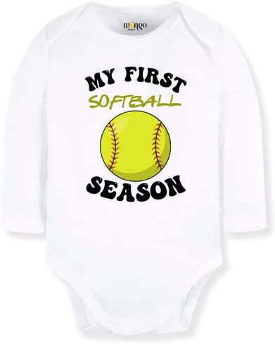 My First Softball Season Baby bodysuit, Kids & Toddler T-Shirt - Softball Tshirt Sport Outfit Softball Fan in Saudi Arabia