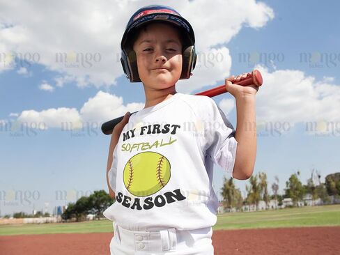 My First Softball Season Baby bodysuit, Kids & Toddler T-Shirt - Softball Tshirt Sport Outfit Softball Fan in Saudi Arabia