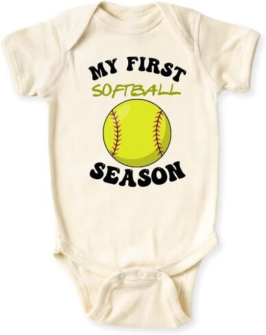 My First Softball Season Baby bodysuit, Kids & Toddler T-Shirt - Softball Tshirt Sport Outfit Softball Fan in Saudi Arabia