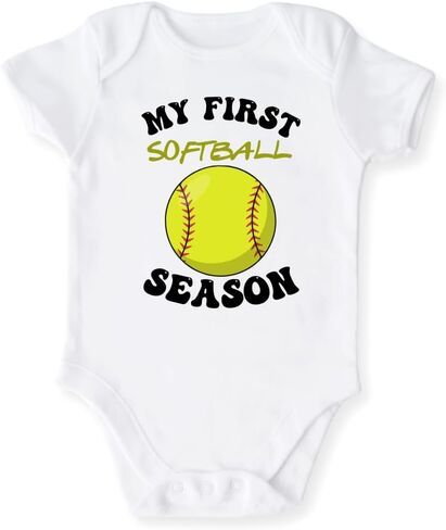 My First Softball Season Baby bodysuit, Kids & Toddler T-Shirt - Softball Tshirt Sport Outfit Softball Fan in Saudi Arabia