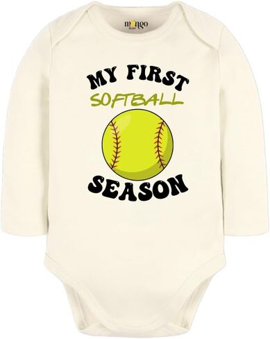 My First Softball Season Baby bodysuit, Kids & Toddler T-Shirt - Softball Tshirt Sport Outfit Softball Fan in Saudi Arabia