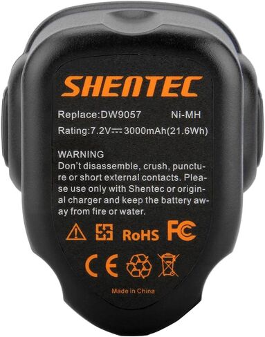 بطارية Shentec 3000 مللي أمبير 7.2 فولت متوافقة مع ديوالت DW9057 DE9057 DE9085 DW920K DW920K2 DW925K DW925K2 DW968K، بطارية Ni-MH 7.2 فولت in Saudi Arabia