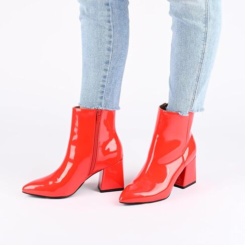 SORREN BLOCK-HEELED BOOTIES IN PATENT in Saudi Arabia